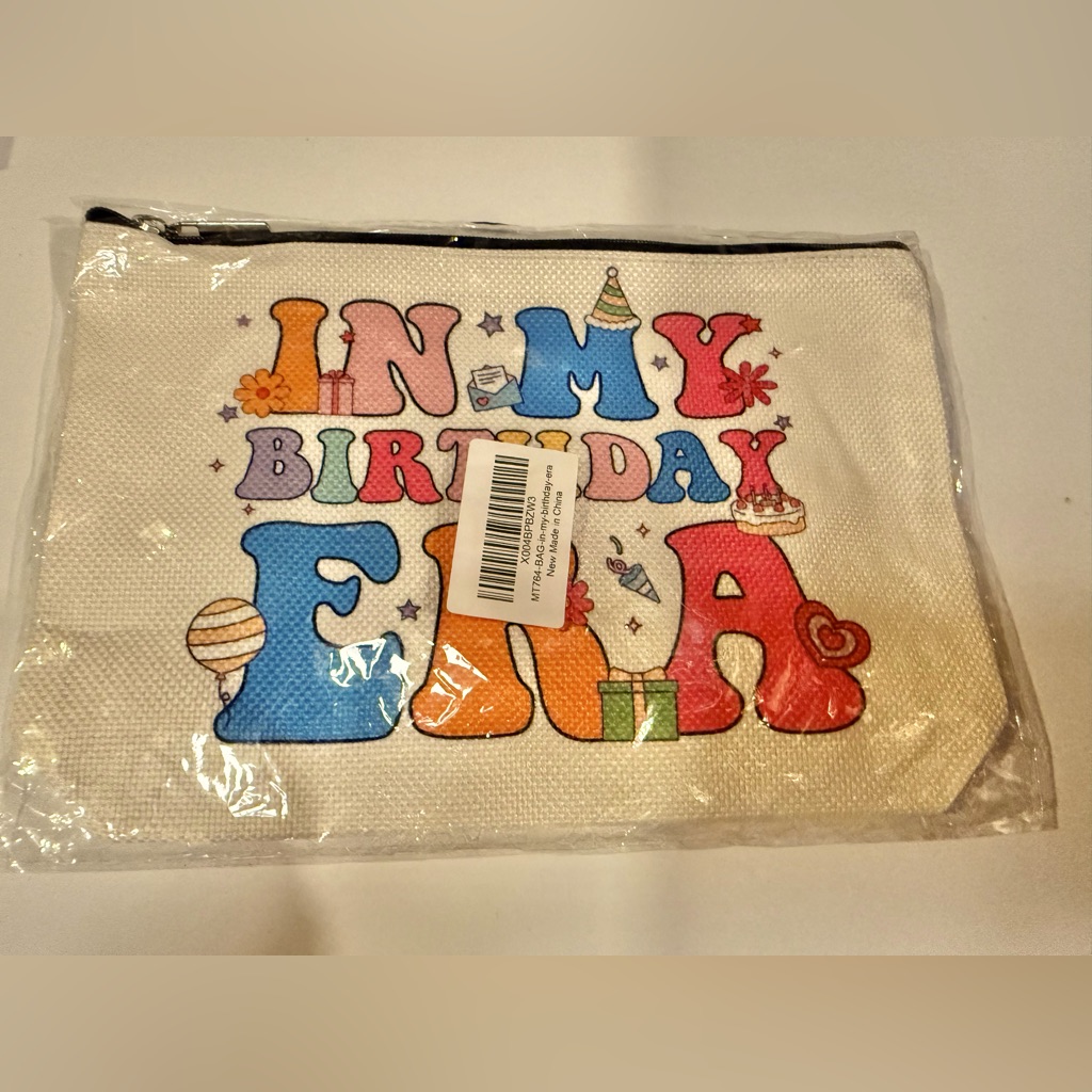 In My Birthday Era Cosmetic Bag Brand New